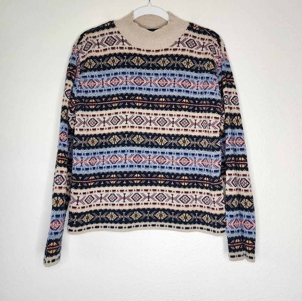 Vintage Liz Claiborne Aztec Print Sweater M